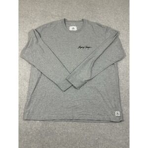 Reigning Champ Shirt‎ Mens Grey Long Sleeve Cotton Crewneck Sz 2XL Logo